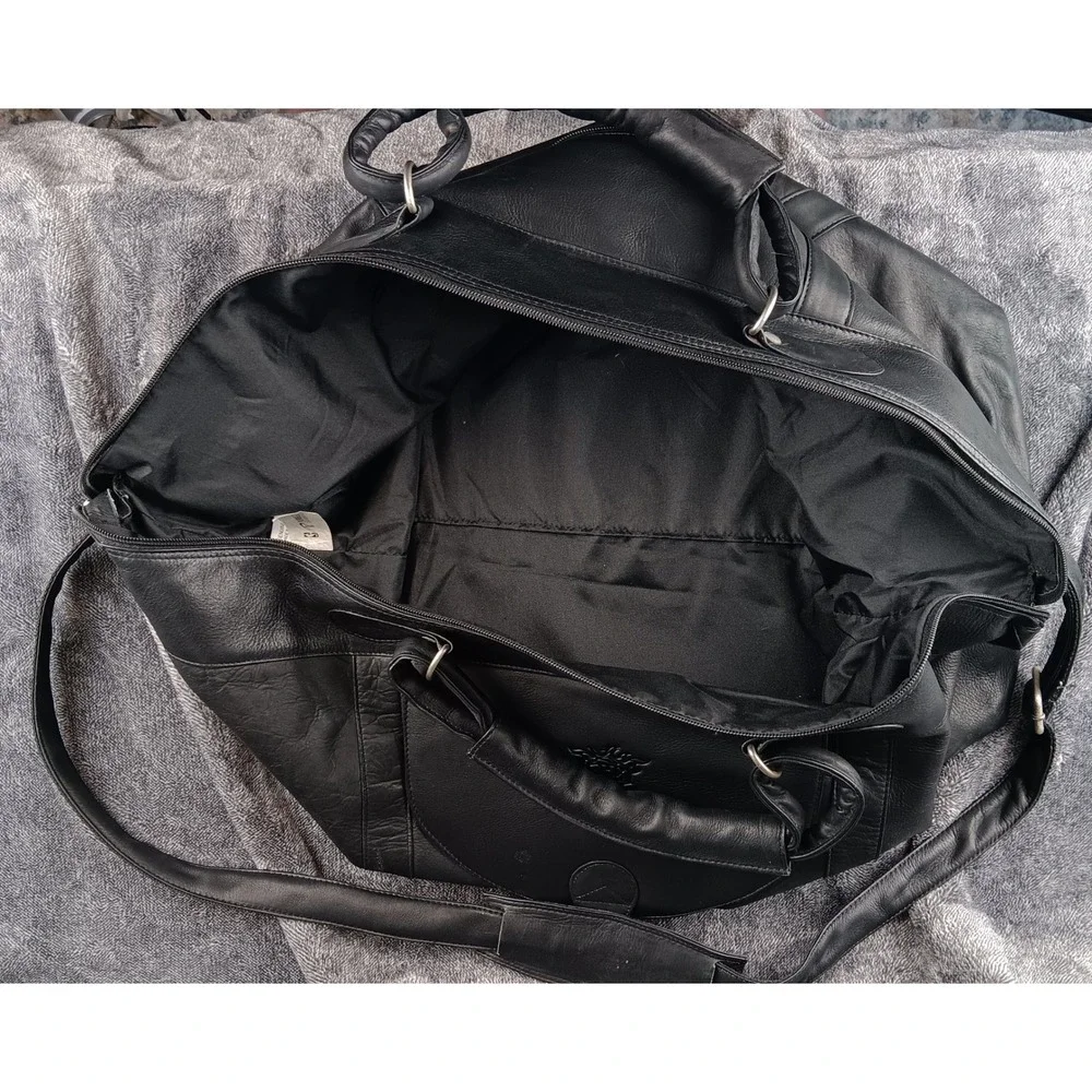NBA Pangea Brands Genuine Leather Phoenix Suns Black‎ Duffel Bag Travel Gym